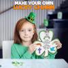 Fun Express Color Your Own Shamrock Trinity Cut Out – Crafts for Kids and Fun Home Activities – Green, Various Shades