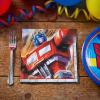 Transformers Optimus Prime Luncheon Napkins – 6.5 Inch Paper Party Napkins for Kids Birthday Celebrations – 16 Count