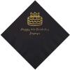 Black Birthday Personalized Napkins – Beverage – Party Supplies – 50 Pieces