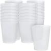 Fun Express 12 oz Frosted Plastic Cups 50 Pack – Heavy Duty Reusable Stadium Cups for Wedding Birthday Party | Clear Frost Flex Design |Shatterproof Cocktail Bar Drinkware Bulk Set