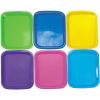 Fun Express 14 1/2″ x 10 3/4″ Bright Colors Cool Plastic Craft Trays – 6 Trays – Classroom and Home Craft and Art Supplies, DIY Painting, Sand and Other Projects – Easy Clean Mess Free