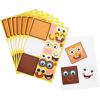 Fun Express Make-a-S’Mores Face Sticker Sheets – Fun & Creative Craft Activity for Kids – Ideal Parties Classroom Crafts & S’Mores Themed Projects – Multicolor Stickers for Personalization – 12 Pieces