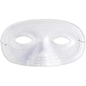 Do It Yourself Plastic White Half Masks (2Dz) – Crafts for Kids and Fun Home Activities