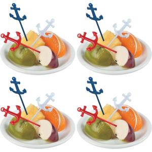 Fun Express – Plastic Anchor Picks (25pc) for Birthday Party Supplies(25 Count (Pack of 4))