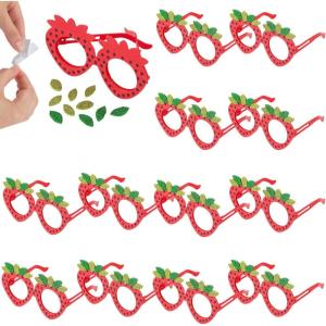 Fun Express 5″ x 3″ Kids Strawberry Glasses Foam Craft Kit – Makes 12