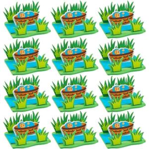 Fun Express Baby Moses Floating Craft Kit – Makes 12 – Religious Crafts for Kids and Sunday School Activities