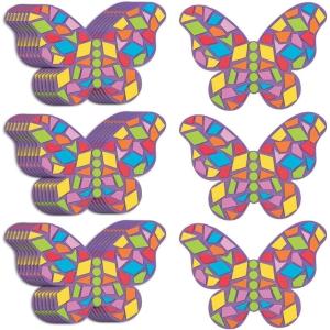 Fun Express Mosaic Foam Butterfly Kit – 24 Pieces – Educational and Learning Activities for Kids