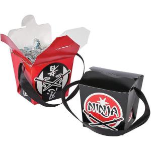 Fun Express Ninja Take Out Boxes – Themed Party Supplies for Ninja Birthday Parties – Fun Creative Paper Containers & Snack Boxes for Treats Favors – Perfect for Ninja-Themed Celebrations – 12 Pieces