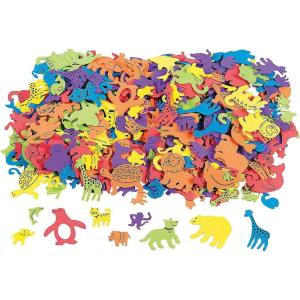 Fun Express Self-Adhesive Animal Foam Shapes – Fun Crafts for Kids, Creative Activities, and Engaging Home Projects – 500 Pieces