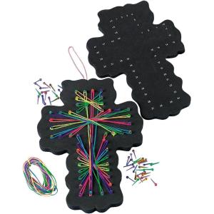 Fun Express String Art Craft Kit Faith for Girls Ages 8-12 – Makes 12 Cross Projects | Religious DIY Arts Crafts for Kids Perfect Birthday Gifts for 10 11 12 Year Old Girls | Tween Creative Activities
