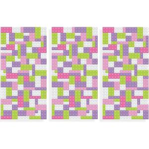 Girl Color Brick Party Backdrop Banner, 9 feet x 6 feet – Birthday Party Decor