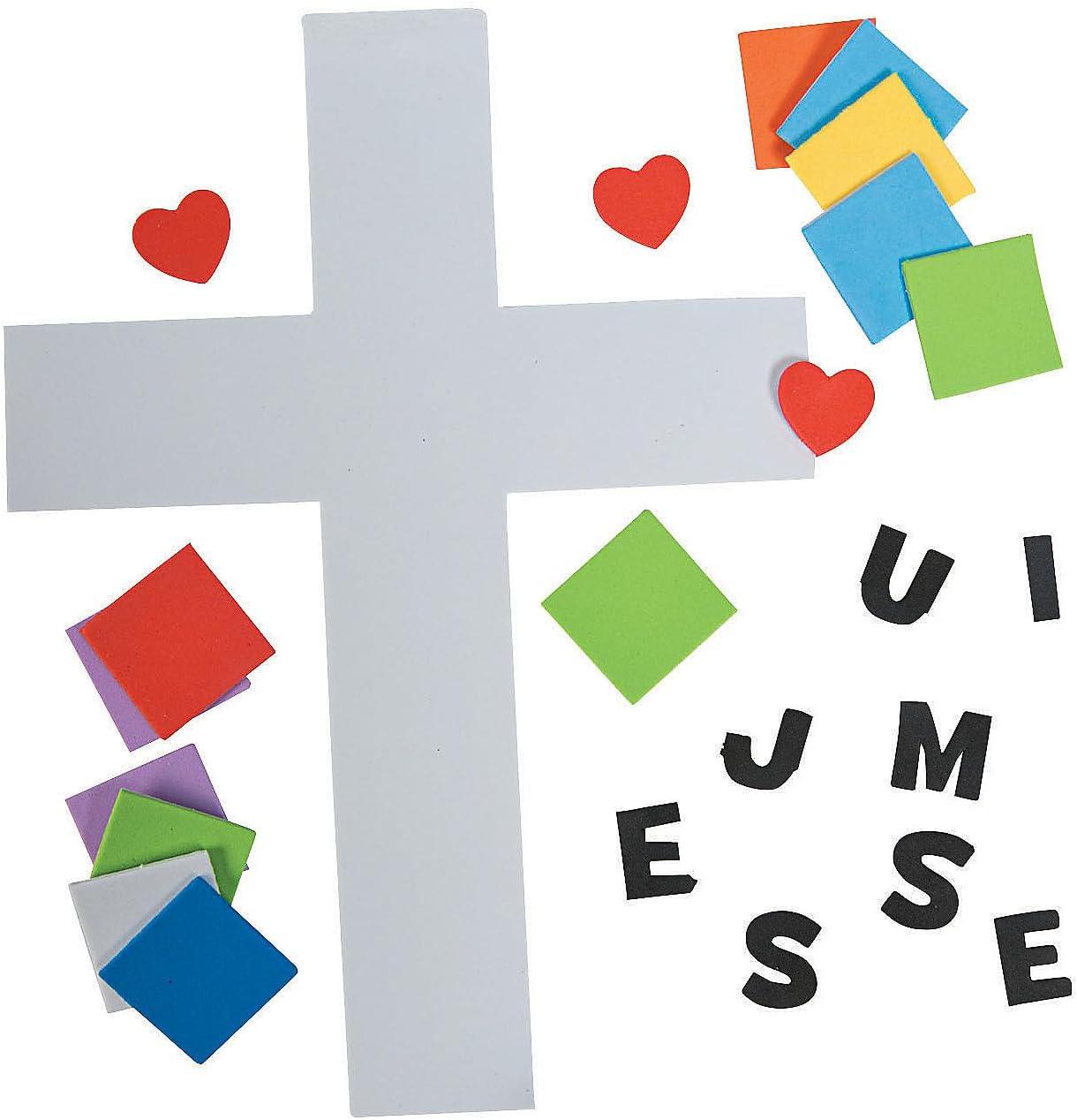 image:imageFun Express I Love You Jesus Jesus Loves Me Cross Crafts for Kids and Fun Home Activities VBS Vacation Bible School SuppliesDecor Makes 12