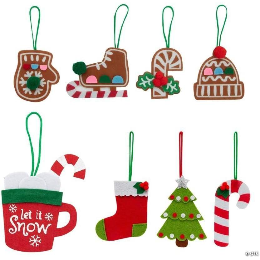 image:imageChristmas Tree Felt Holiday Icon Ornaments Assortment Kit  36 Pieces