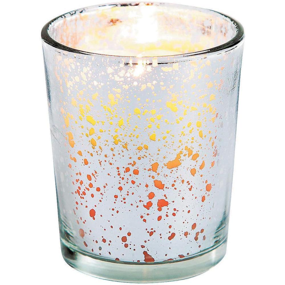 image:imageFun Express Gold Glass Tealight Holders Wedding and Home Decoration Tealight Candle Holders for Table Centerpieces Halloween Christmas amp Thanksgiving Decorations Indoor 12 PiecesSilver