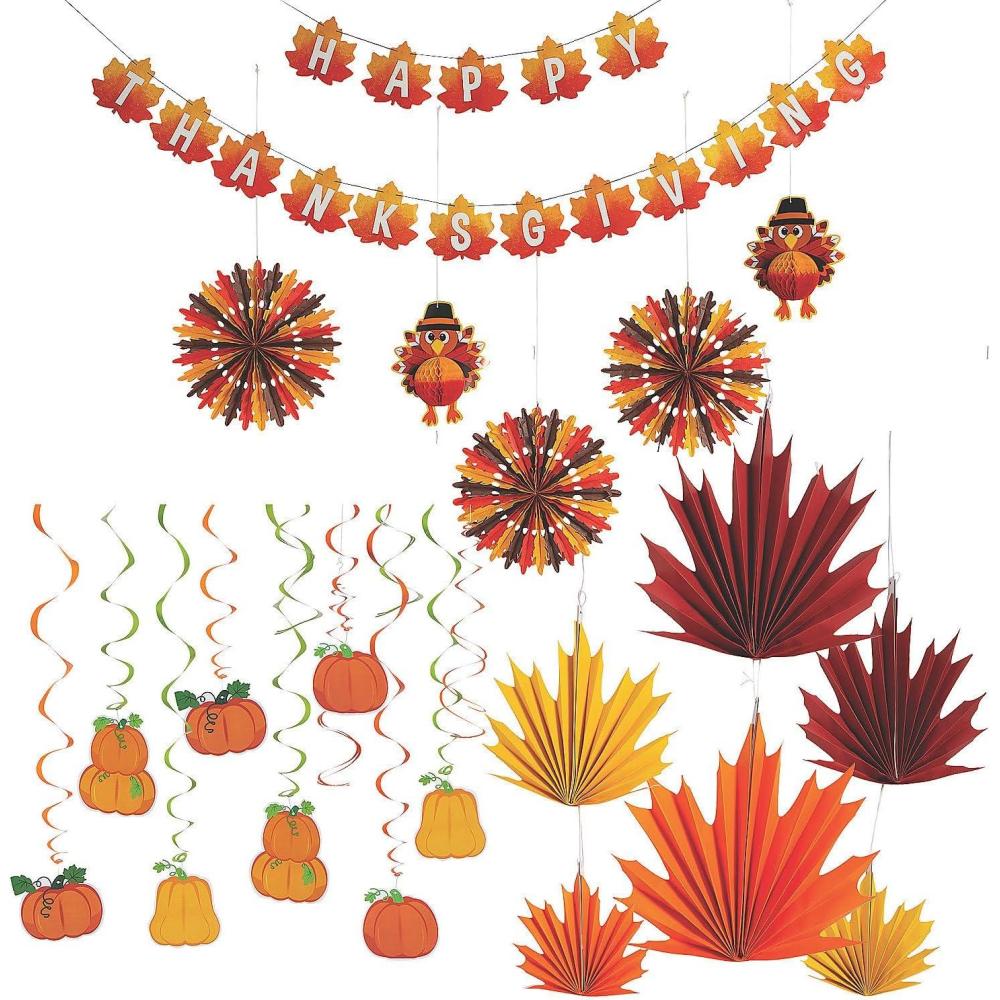 image:imageFun Express Happy Thanksgiving Hanging Decoration Kit 42 Pc