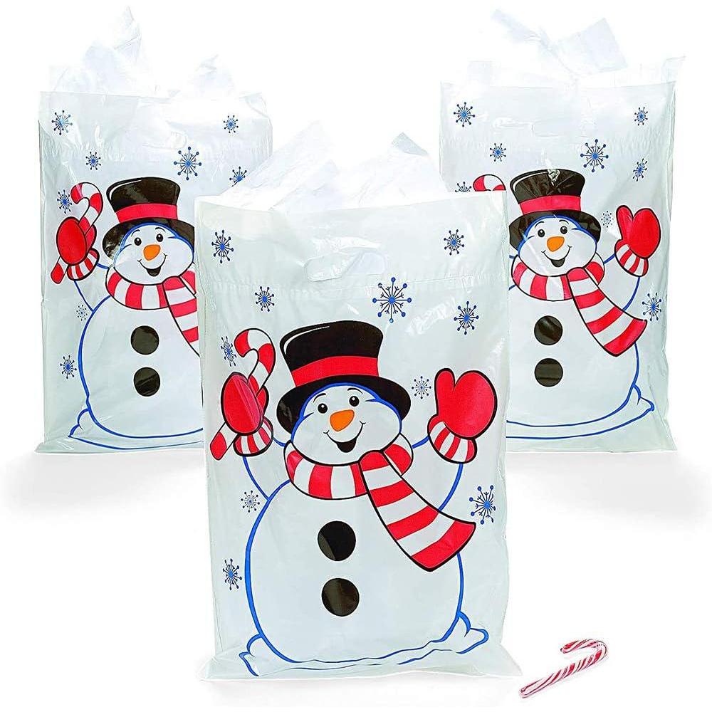 image:imageFun Express Plastic 17 Snowman Goody Bags  100 Count  Great for Christmas Parties Party Favors Holiday Celebrations and Special Occasions