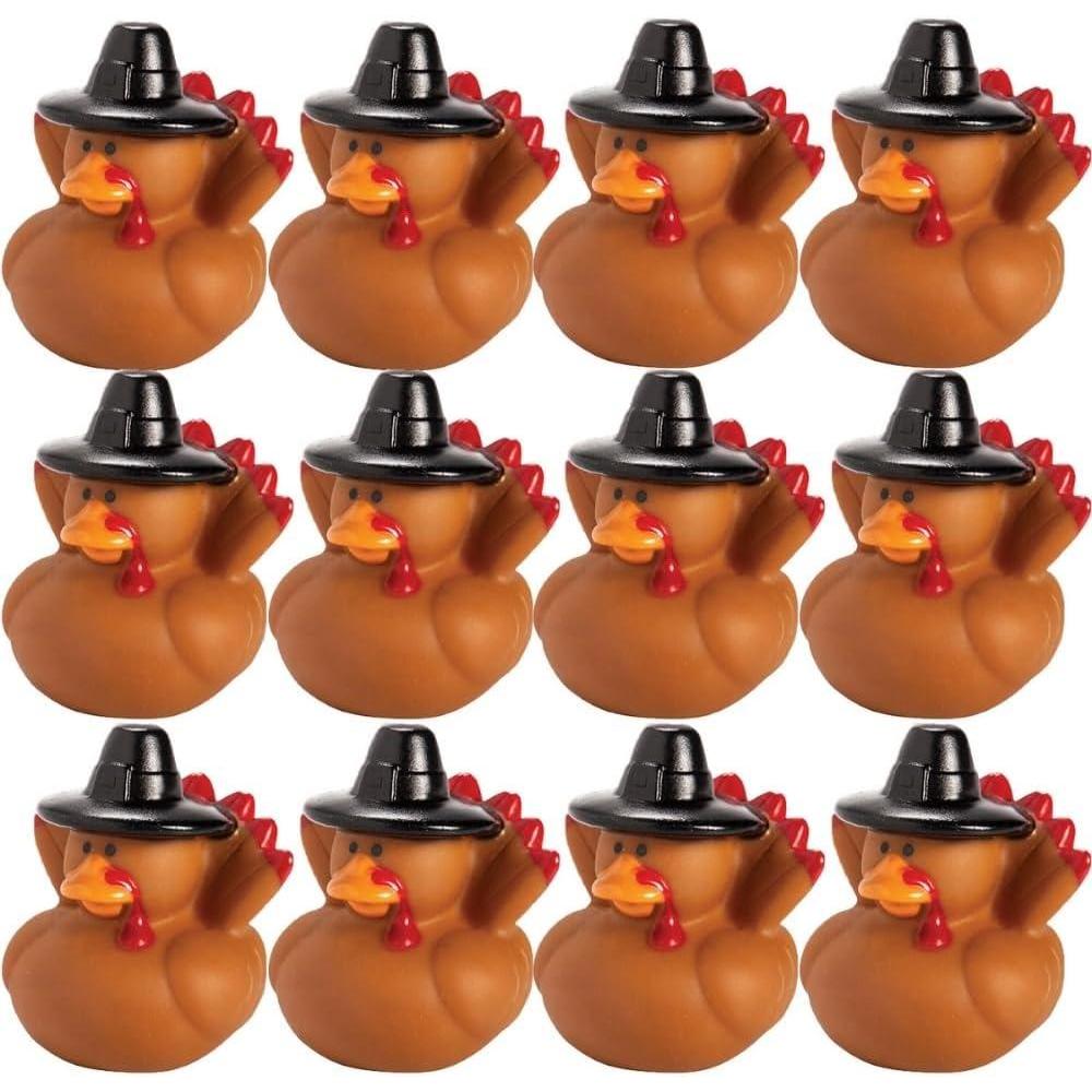 image:imageFun Express Thanksgiving Turkey Rubber Ducks 12 Pc