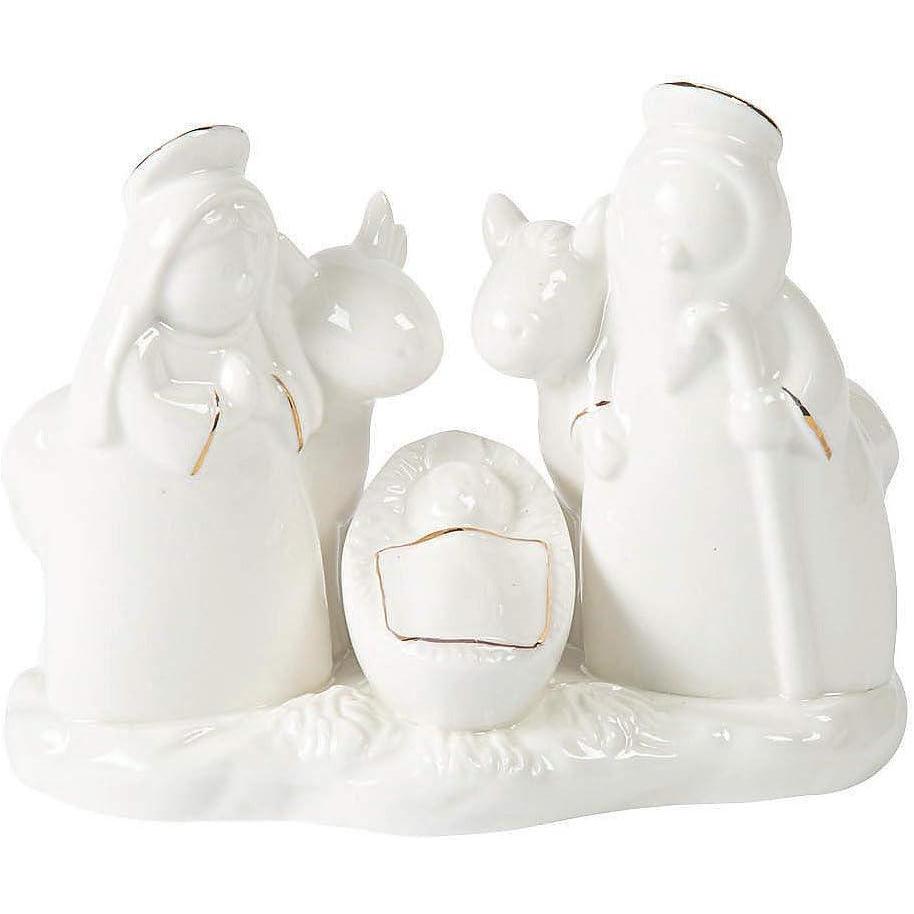 image:imageFun Express White Holy Family Figurine  Elegant Nativity Scene HandPainted Detailing  Perfect Christmas Holiday Home Decor Resin Construction  Ideal for Religious Displays  1 Piece