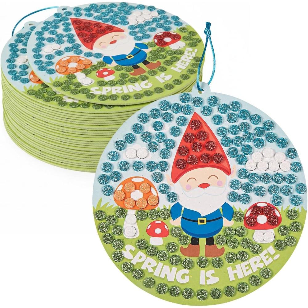 image:imageGlitter Mosaic Spring Gnome Sign Craft Kit Makes 12 Crafts for Kids and Fun Home Activities