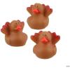 Fun Express 3/4″ Micro Thanksgiving Turkey Rubber Ducks – 24 Pieces