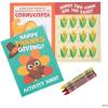 Fun Express 4 3/4″ x 7 1/2″ Thanksgiving Folding Activity Sheets with Crayon Set