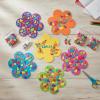 Fun Express DIY Foam Mosaic Flower Kit – Creative Craft Activity for Kids Fun and Engaging Home Project Easy to Assemble, Promotes Hand-Eye Coordination Perfect Hours of Entertainment – 24 Pieces