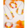 Fun Express Fall Crafts for Kids Foam Beads Mix 500 Pieces – Halloween Thanksgiving Autumn Craft Supplies with Pumpkins Leaves Candy Corn | Jewelry Making Activities Ages 3-12