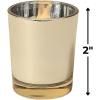 Fun Express Gold Electroplated Votive Candle Holders – Home Decor – Candle Holders for Table Centerpieces – Halloween & Thanksgiving Decorations Indoor – 6 Pieces