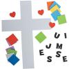 Fun Express I Love You Jesus, Jesus Loves Me Cross – Crafts for Kids and Fun Home Activities – VBS Vacation Bible School Supplies/Decor – Makes 12