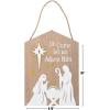 Fun Express Oh Come Let Us Adore Him Wall Sign – Beautiful Inspirational Christmas Home Decor – Elegant Faith-Inspired Design – Holiday Decorations Religious Celebrations Church or Entryways – 1 Piece