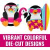 Fun Express Silly Summer Penguin Magnet Foam Craft Kit – Makes 12