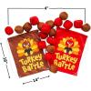 Fun Express Thanksgiving Turkey Battle Game with Brown & Red Bags & Balls for 2 – 22 Piece