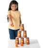 Fun Express Thanksgiving Turkey Cup Stack Bowling Game with Stuffed Pom-Pom Balls – 9 Piece