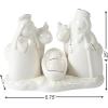 Fun Express White Holy Family Figurine – Elegant Nativity Scene Hand-Painted Detailing – Perfect Christmas Holiday Home Decor Resin Construction – Ideal for Religious Displays – 1 Piece