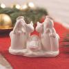 Fun Express White Holy Family Figurine – Elegant Nativity Scene Hand-Painted Detailing – Perfect Christmas Holiday Home Decor Resin Construction – Ideal for Religious Displays – 1 Piece