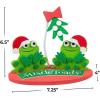 Green & Red 3D Foam Mistle Toads Christmas Craft Kit – 7.25″ x 4″ x 6.5″ (Set of 12) – Ideal for Holiday Decorations & DIY Projects