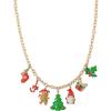 20″ circ. Christmas Tree Holiday Icons Metal Charm Necklace