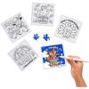 4″ x 4″ Bulk 50 Pieces Color Your Own Religious Thanksgiving Jigsaw Puzzles