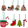 Christmas Tree Felt Holiday Icon Ornaments Assortment Kit – 36 Pieces