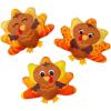 Fun Express Bulk 48 Pieces Thanksgiving Flat Stuffed Turkeys