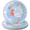 Fun Express Bundle of Joy Stork Paper Dessert Plates – Disposable Dinnerware Dessert Plates for Birthday Wedding, Graduation & Thanksgiving Parties Treats and Festivities Party Supplies – 8 Pieces