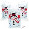 Fun Express Plastic 17″ Snowman Goody Bags | 100 Count | Great for Christmas Parties, Party Favors, Holiday Celebrations, and Special Occasions