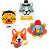 Fun Express Thanksgiving Pet Magnet Craft Kit – Creative Holiday Craft Kits for Kids – with Colorful Thanksgiving Animal Designs – Fun DIY Projects for Kids Thanksgiving Party Decorations – 12 Piece