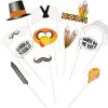 Thanksgiving Photo Stick Props ~ 12 Pcs ~ 3″ – 8 3/4″ x 1 1/2″ – 7 1/2″ ~New