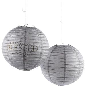 Fun Express – Thankful Blessed Paper Lantern Asst for Thanksgiving – Party Decor – Hanging Decor – Lanterns – Thanksgiving – 6 Pieces