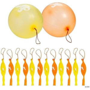 Fun Express 16″ Bright Color Thanksgiving Turkey Latex Punch Ball Balloons – 12 Pieces