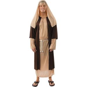 Fun Express Adult Shepherd Costume for Christmas Nativity – Biblical Character Robe with Headpiece for Church Pageants, Religious Plays & Holiday Performances | One Size Fits Most Adults