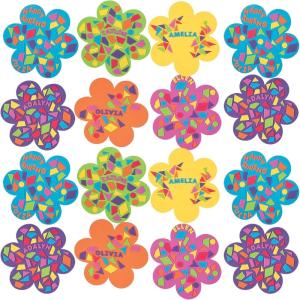 Fun Express DIY Foam Mosaic Flower Kit – Creative Craft Activity for Kids Fun and Engaging Home Project Easy to Assemble, Promotes Hand-Eye Coordination Perfect Hours of Entertainment – 24 Pieces