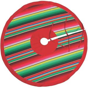 Fun Express Fiesta Christmas Serape Tree Skirt – Vibrant Southwestern-Inspired Holiday Decor for Christmas Trees Perfect for Adding Color and Festivity to Your Holiday Home Decorations – 1 Piece