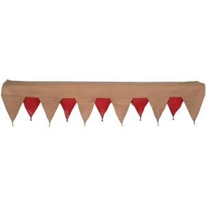 Fun Express Holiday Burlap Mantel Scarf – 6 Feet Long – Rustic and Farmhouse Christmas Home Decorations
